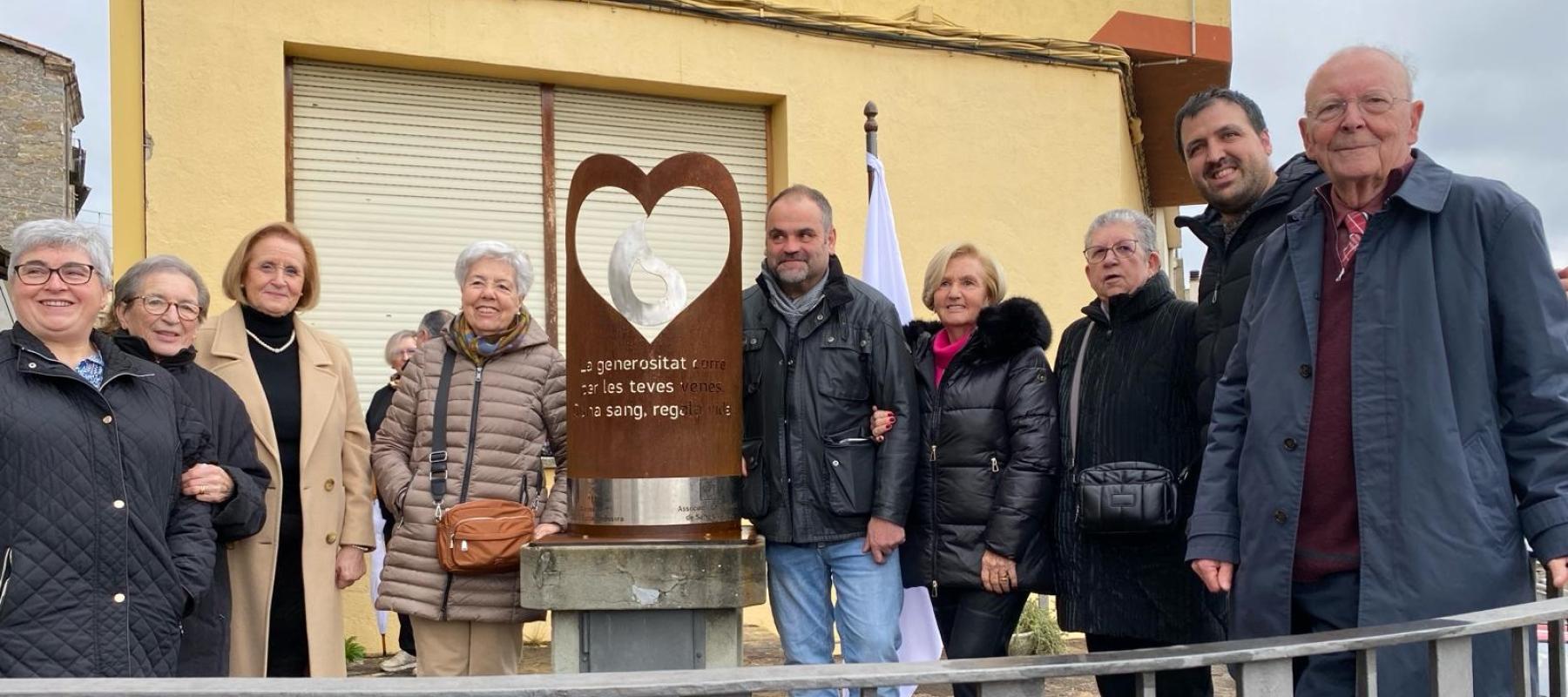 INAUGURACIÓ D’UN MONUMENT ALS DONANTS A SANT QUIRZE DE BESORA (OSONA)