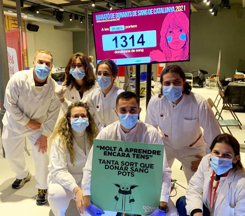 Primer dia de la Marató de Donants de Sang de Catalunya