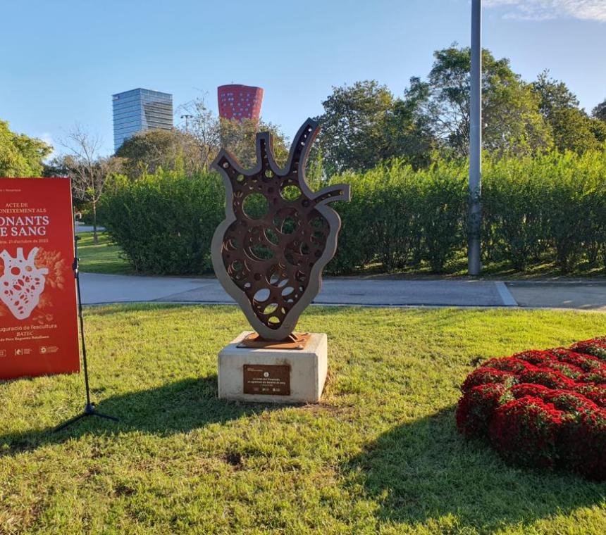 INAUGURACIÓ D'UN NOU MONUMENT ALS DONANTS DE SANG DE L'HOSPITALET DE LLOBREGAT