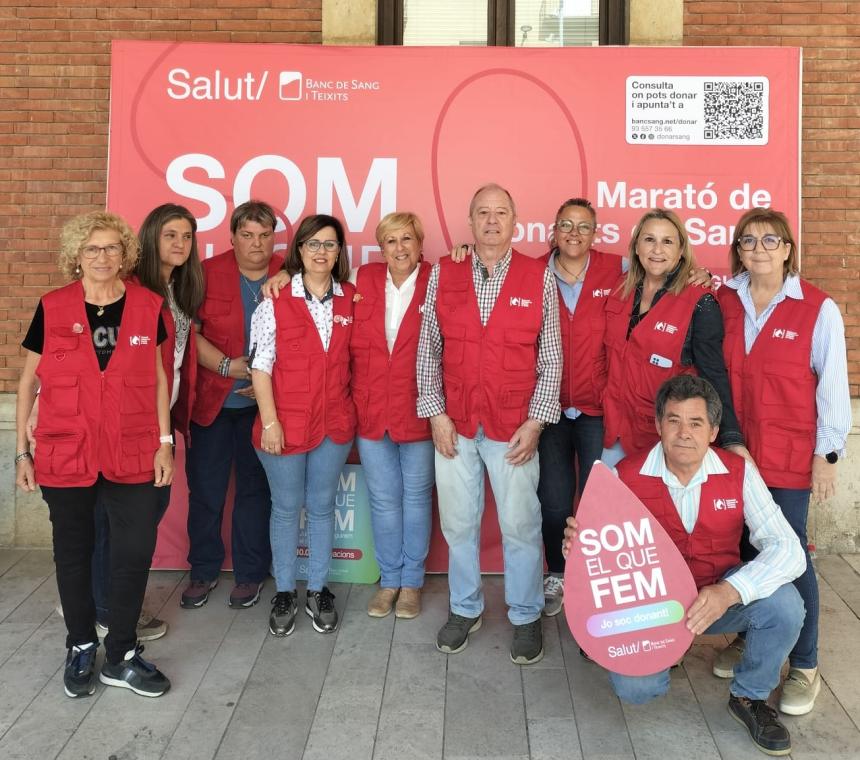 L'ADS Baix Ebre estrena els nous pitralls de la Federació, durant la Marató de Donants de Sang