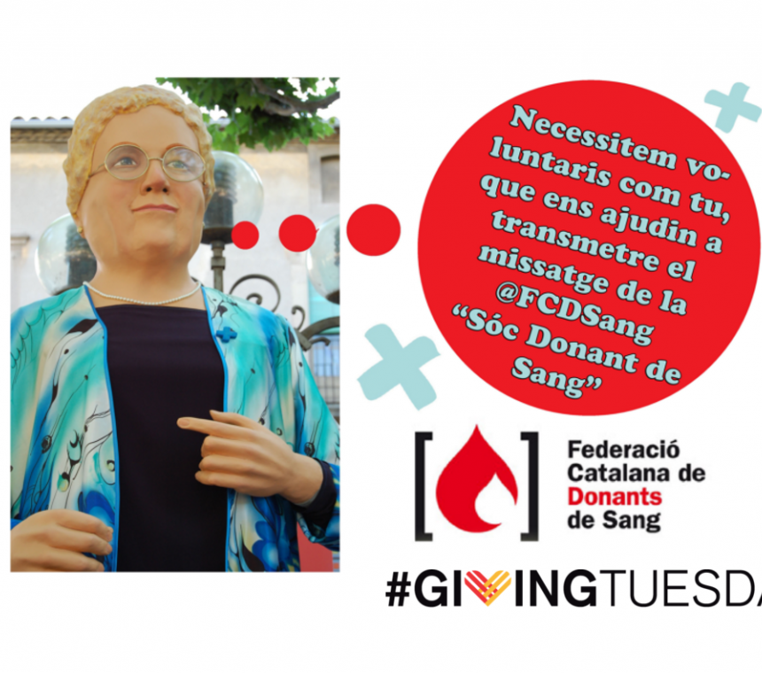 LA FEDERACIÓ CATALANA DE DONANTS DE SANG PARTICIPA AL #GIVINGTUESDAY