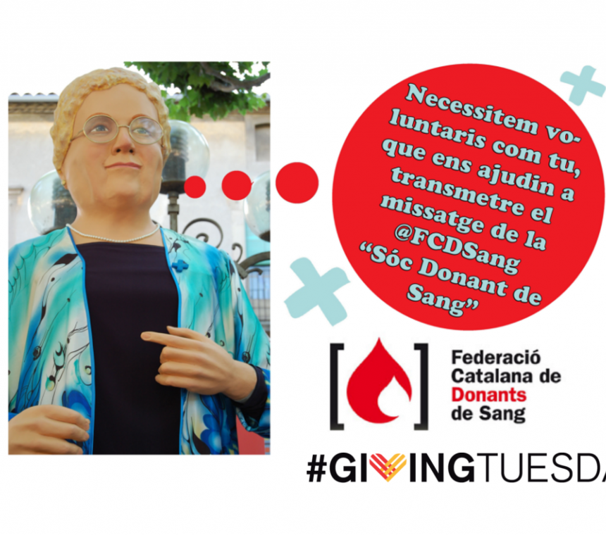 LA FEDERACIÓN CATALANA DE DONANTES DE SANGRE PARTICIPA EN EL #GIVINGTUESDAY