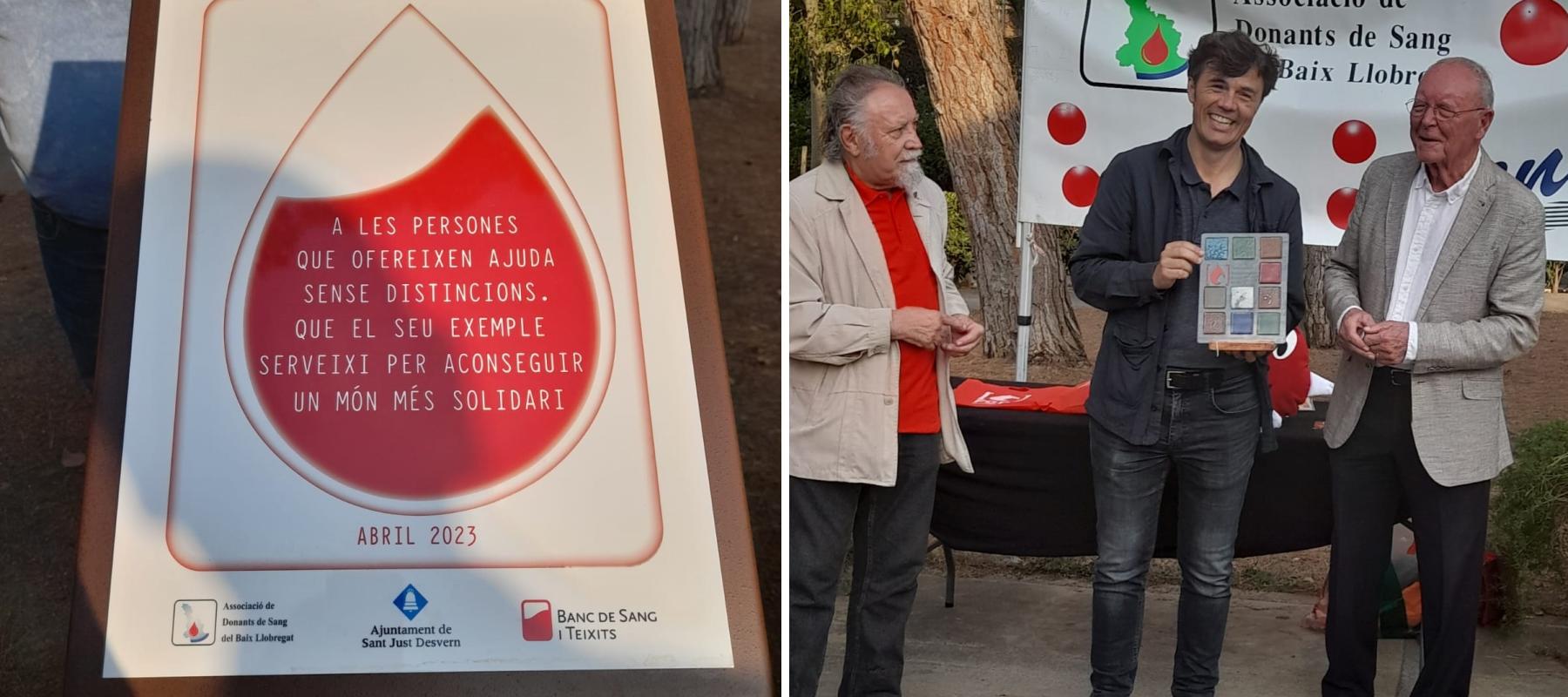 INAUGURACIÓ DEL MONUMENT ALS DONANTS DE SANG DE SANT JUST DESVERN (BAIX LLOBREGAT)