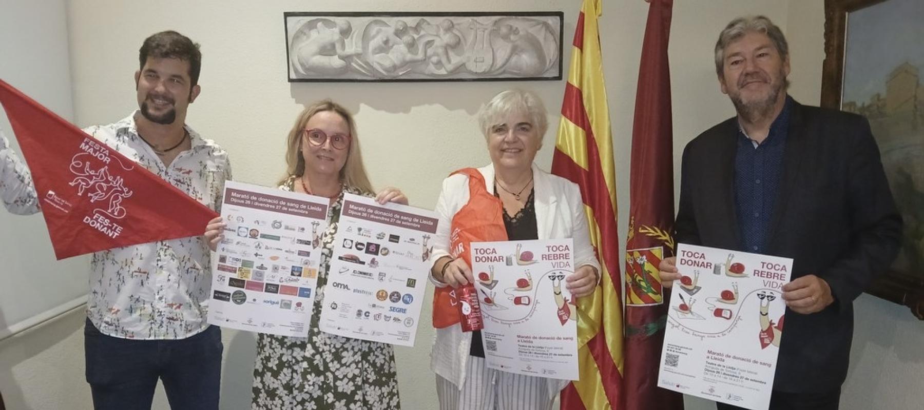 Vine a la Marató de Donants de Sang de Lleida